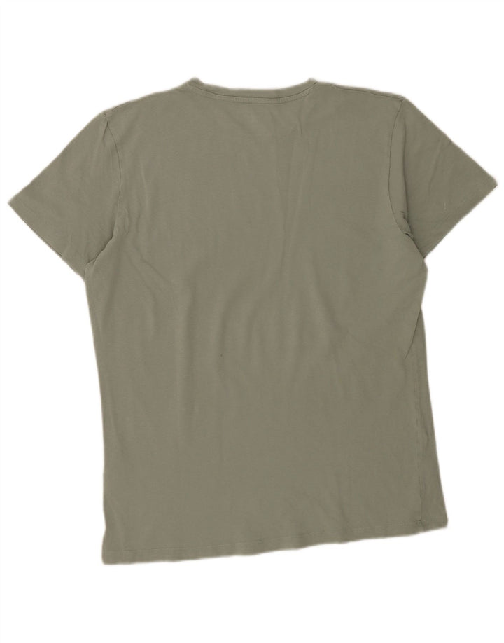 Jack & Jones Herren Grafik-T-Shirt-Oberteil aus mittelgrüner Baumwolle