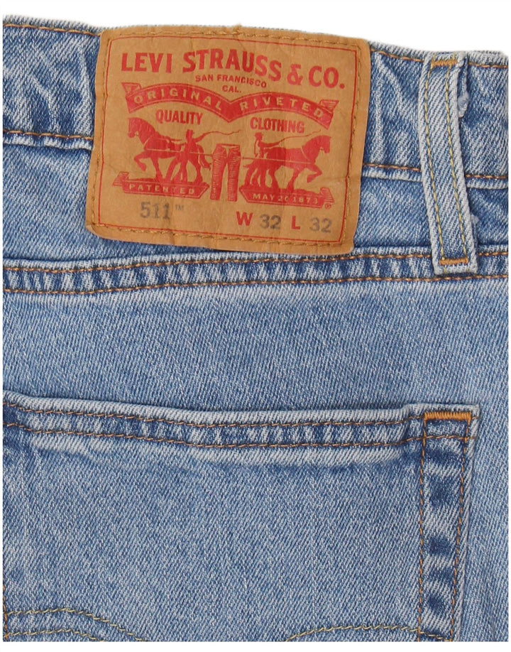 LEVI'S Mens 511 Slim Jeans W32 L29 Blue Cotton