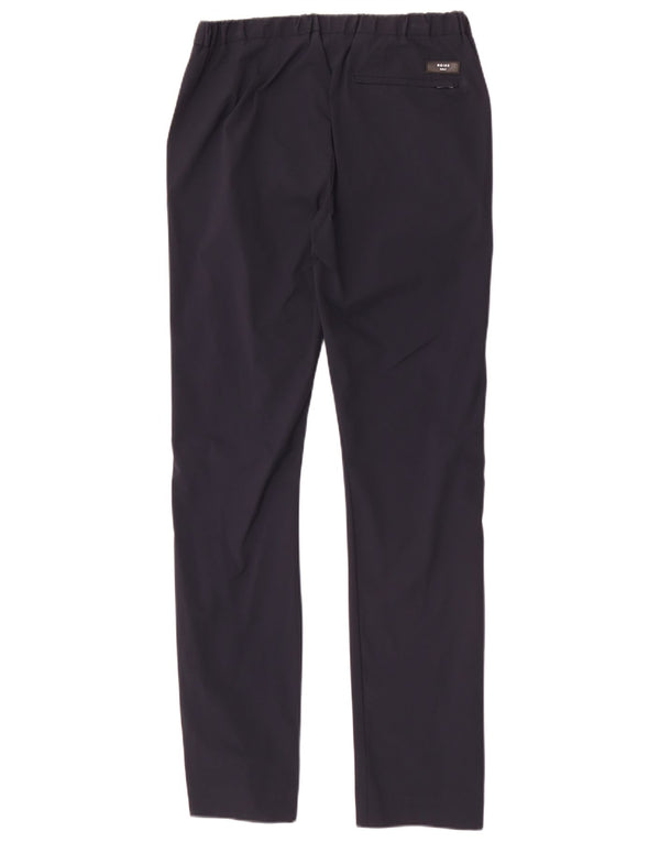 Reiss Mens Slim Chino Trousers W30 L32 Navy Blue Polyamide