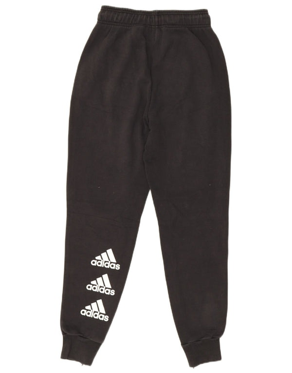 Adidas Womens Graphic Tracksuit Trousers Joggers UK 0/2 XS  Black Cotton