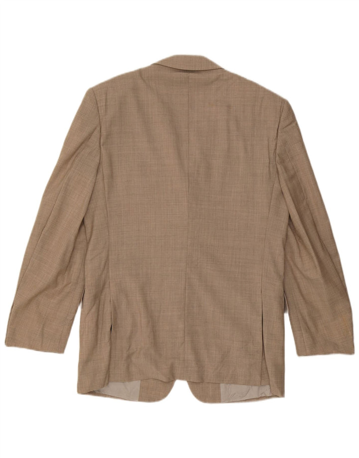 Biagiotti Herren-Blazer mit 3 Knöpfen IT 48 Mittelbeige Schurwolle