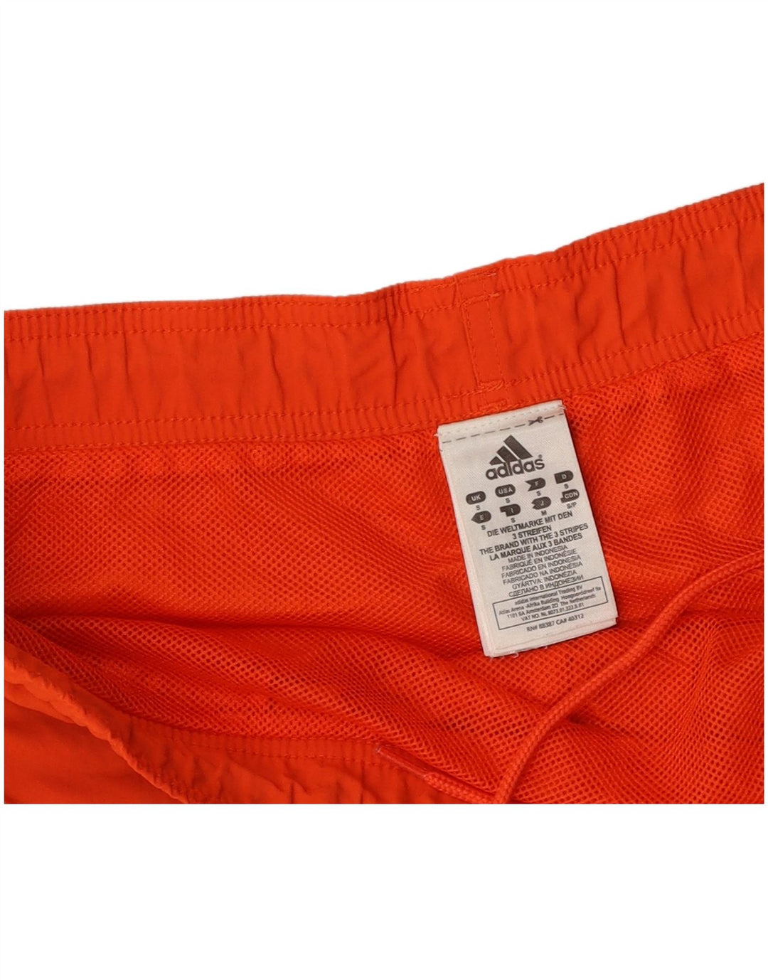 ADIDAS Mens Swimming Shorts Small Orange Nylon