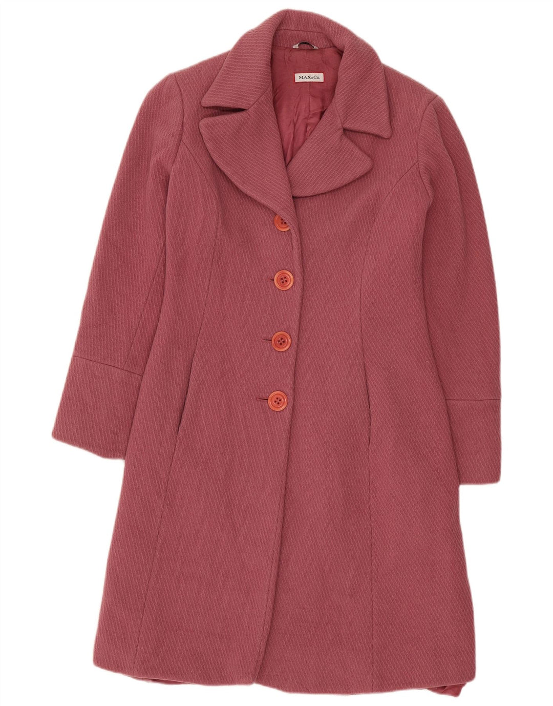 MAX & CO. Damenmantel UK 8 Small Rosa Wolle