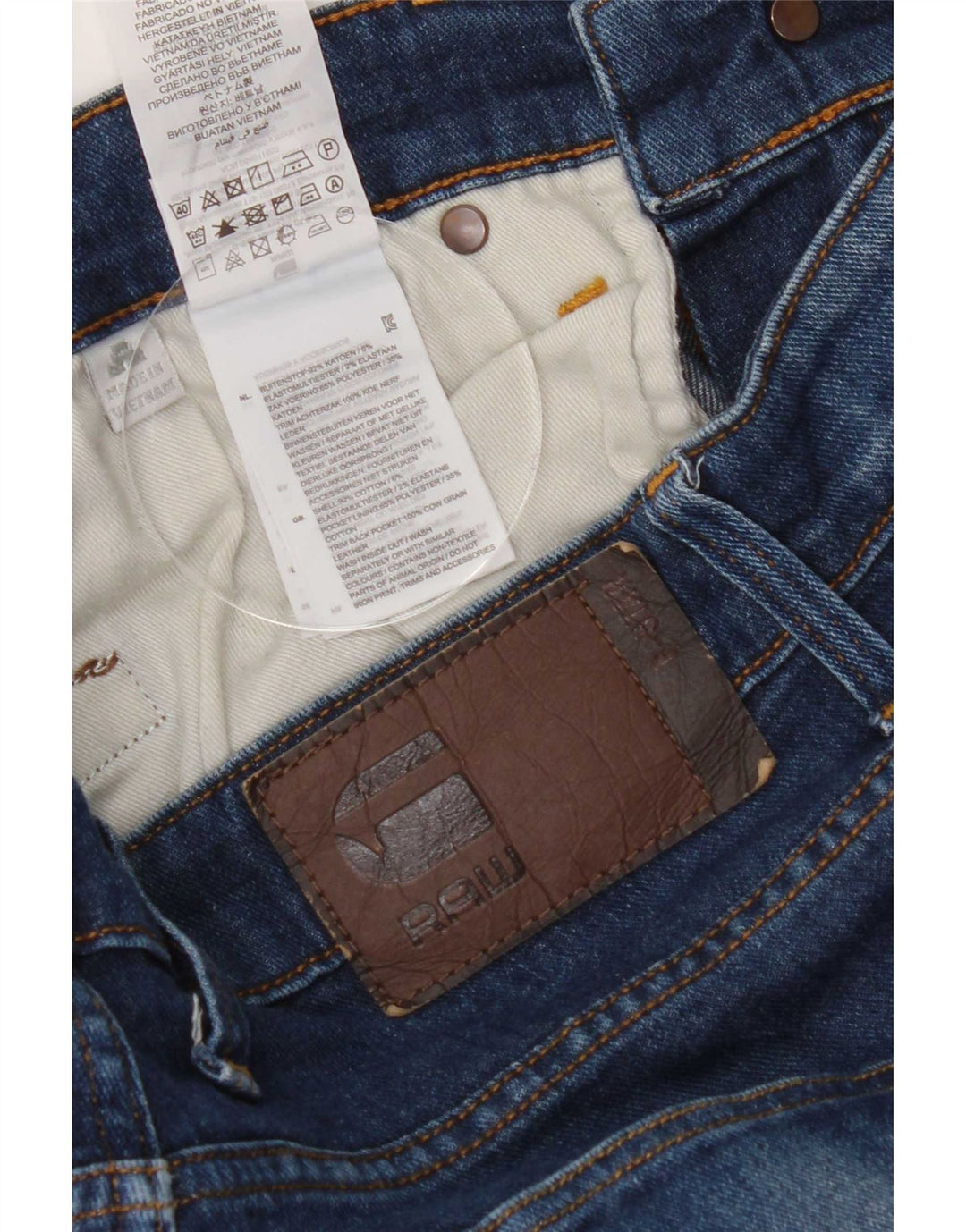 G-Star Herren Revend Super Slim Jeans W32 L30 Blaue Baumwolle