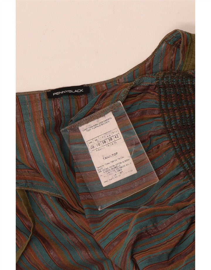 Penny Black Damen-Blusenoberteil, UK-Größe 10, Größe S, mehrfarbig, gestreift, Baumwolle