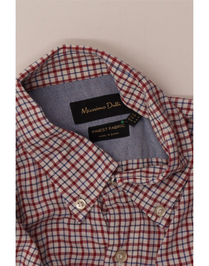 Massimo Dutti Herrenhemd Mittelrot Gingham