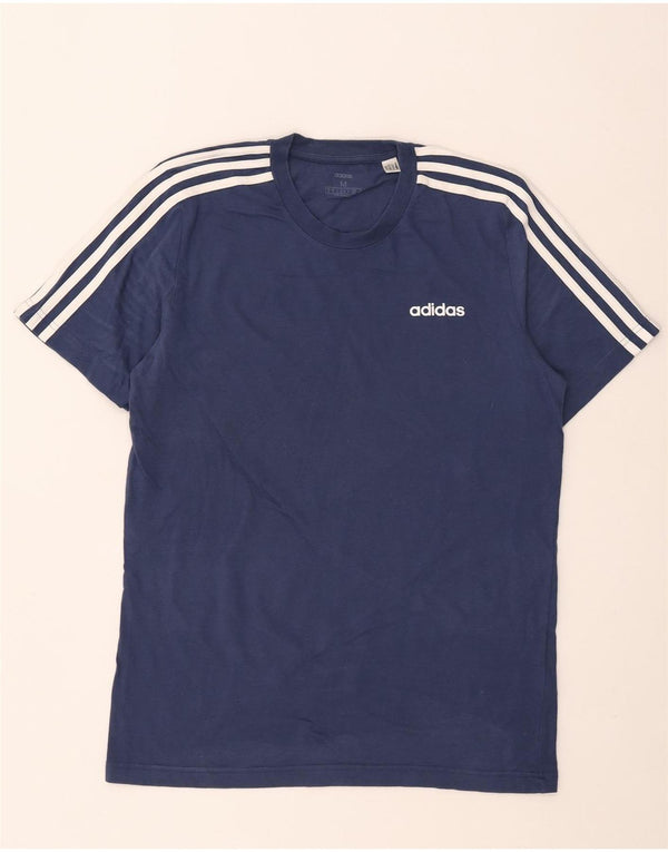 Adidas Mens T-Shirt Top Medium Navy Blue Cotton