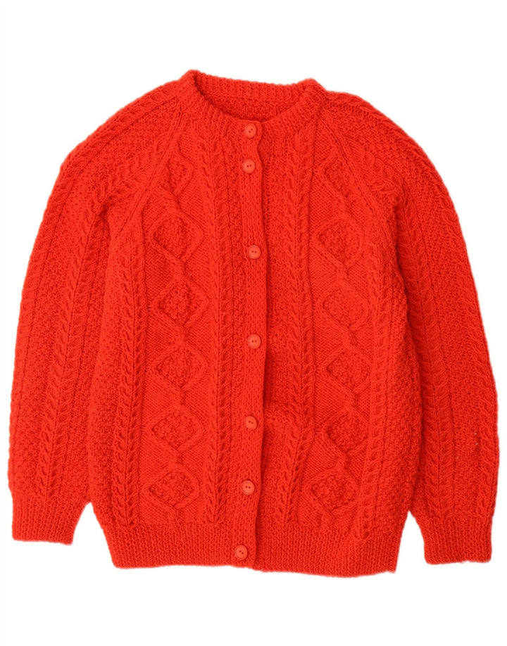 Vintage Damen Pullover Pullover UK 10 Klein Rot Geometrisch