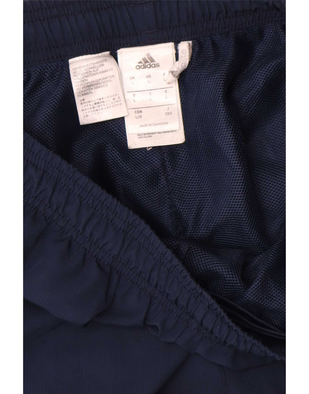 Adidas Herren-Trainingshose mit Grafik, groß, marineblau, Polyester