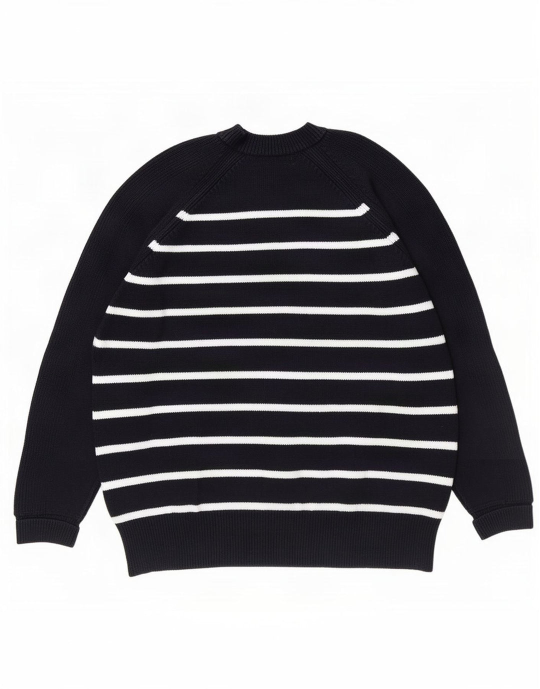 Marks & Spencer Herren-Pullover mit Rundhalsausschnitt, mittleres Marineblau gestreift