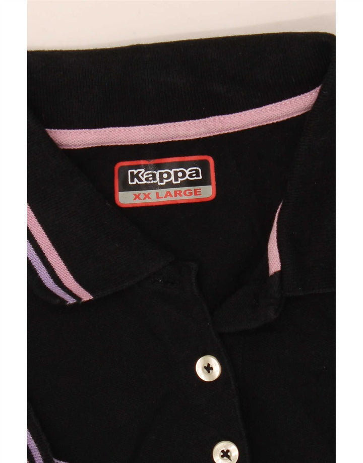 Kappa Damen Poloshirt UK 20 2XL Schwarz