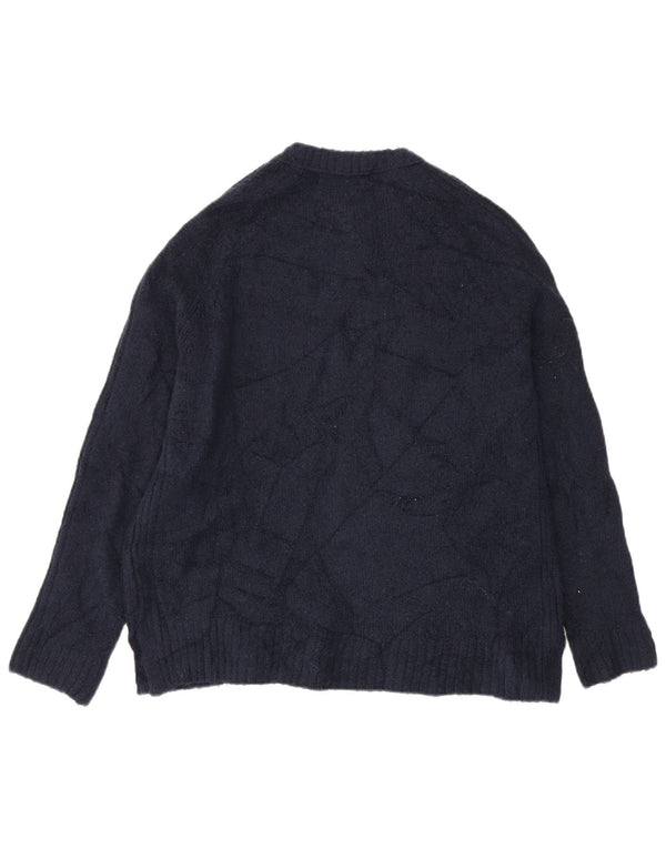 Marks & Spencer Damen-Pullover mit Rundhalsausschnitt, Gr. 14, mittleres Marineblau