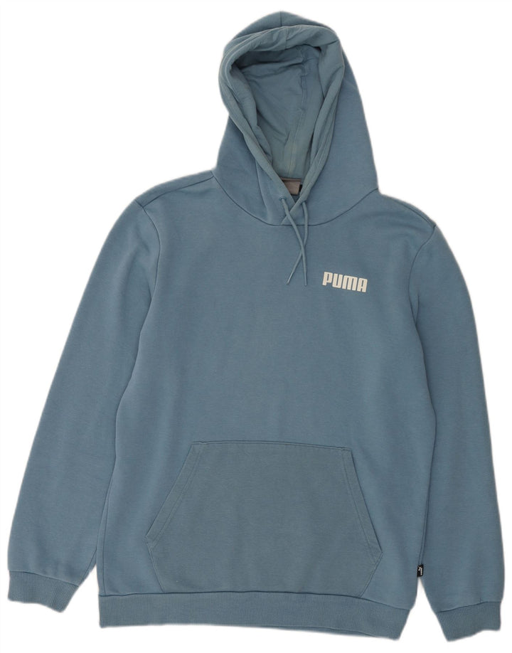 Puma Herren Kapuzenpullover, klein, blaue Baumwolle