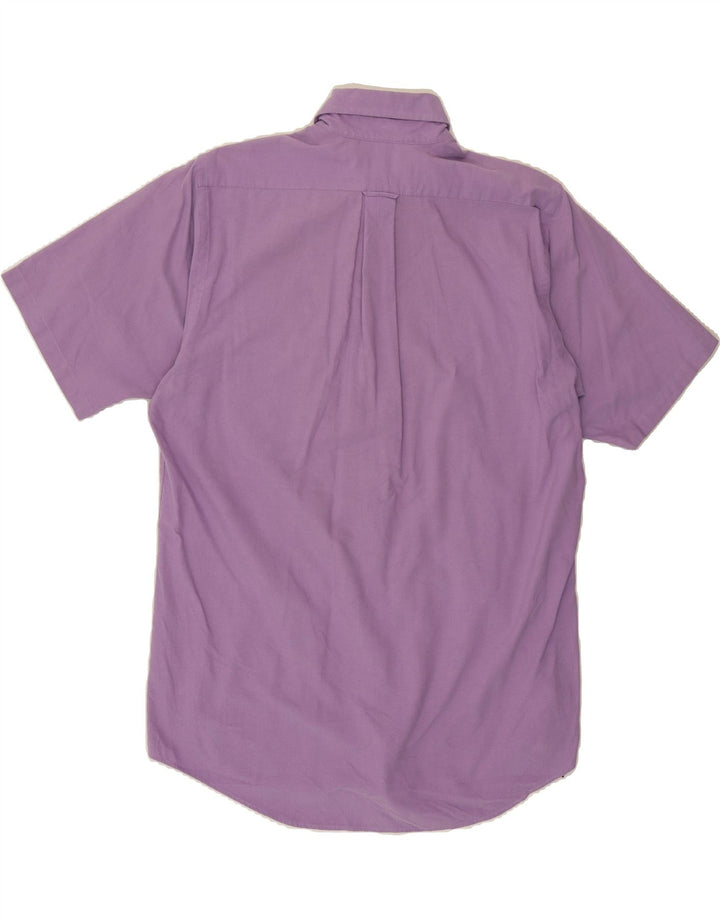 IZOD Mens Short Sleeve Shirt Medium Purple Cotton Vintage Izod and Second-Hand Izod from Messina Hembry 