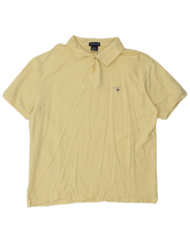 Gant Herren Poloshirt XL Gelb Baumwolle