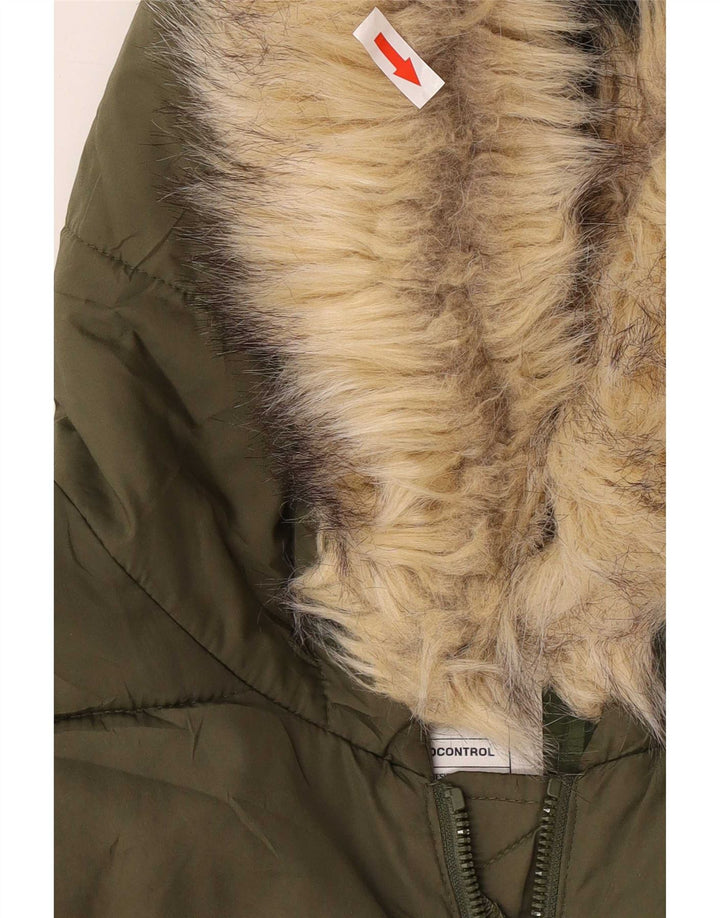 Gap wattierter Herrenmantel mit Kapuze, UK 40, Größe L, Khaki, Polyester