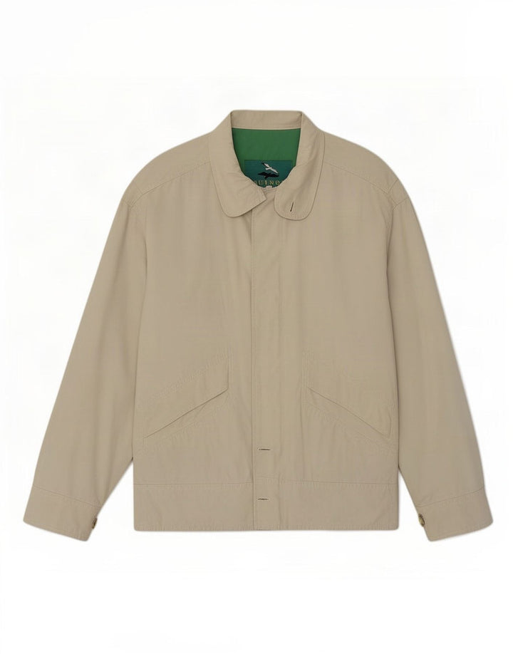 Vintage Herren Bomberjacke UK 38 Mittelbeige Baumwolle
