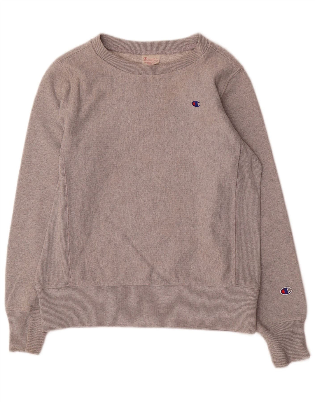 Champion Damen Sweatshirt Pullover UK 14 Mittelgraue Baumwolle