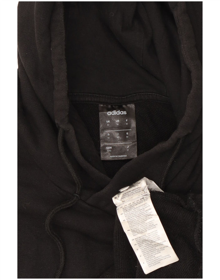Adidas Herren Graphic Hoodie Pullover Mittelschwarze Baumwolle