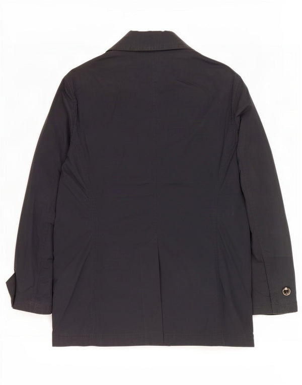 Hackett Herren-Zweireihermantel, UK 38, mittelmarineblaues Nylon