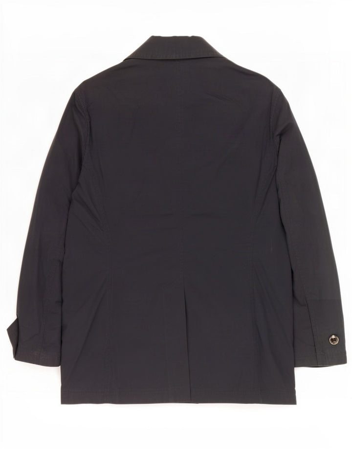Hackett Herren-Zweireihermantel, UK 38, mittelmarineblaues Nylon