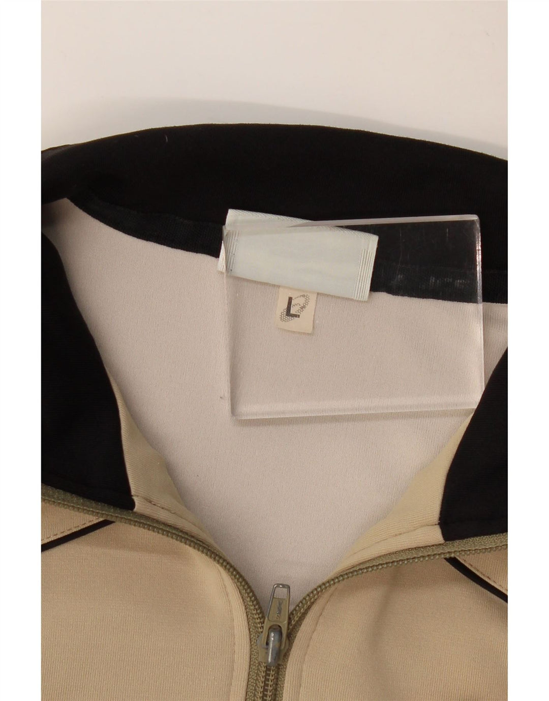 ASICS Damen-Trainingsanzug-Top-Jacke, UK 14, Größe L, Beige, Farbblock