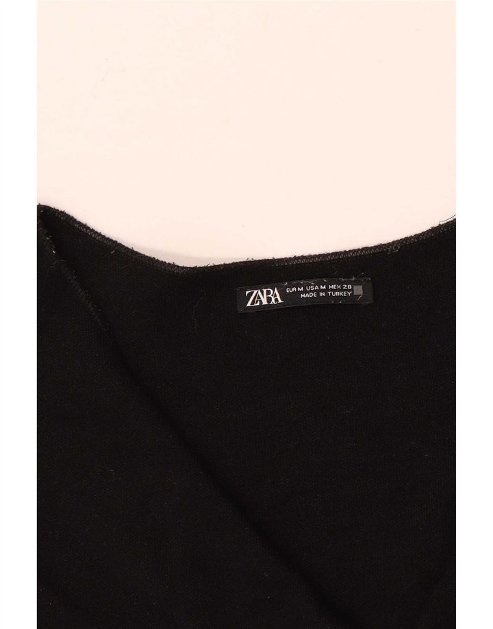Zara Damen Weste UK 12 Medium Schwarz