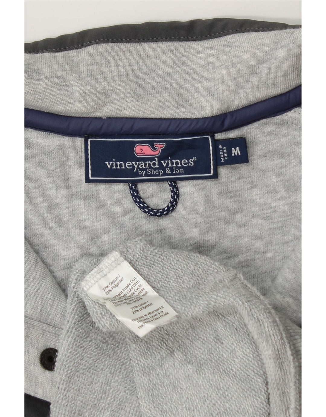 VINEYARD VINES Herren-Sweatshirt mit lockerer Passform, Mittelgrau, Farbblock