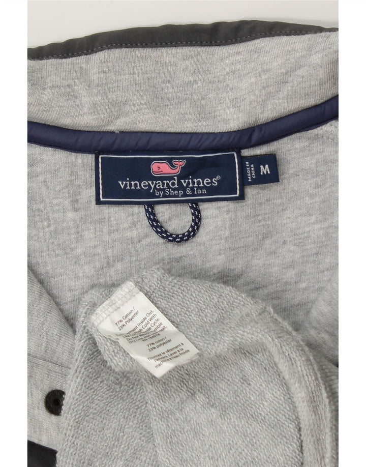 VINEYARD VINES Herren-Sweatshirt mit lockerer Passform, Mittelgrau, Farbblock