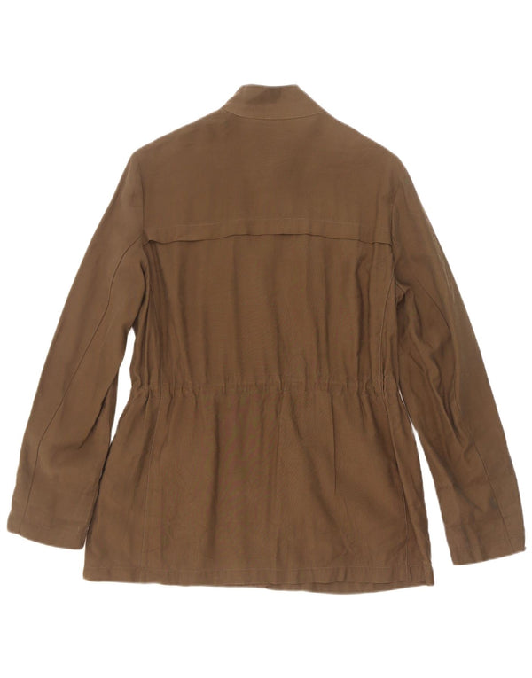 Zara Damen Utility Jacke UK 14 Medium Khaki Viskose