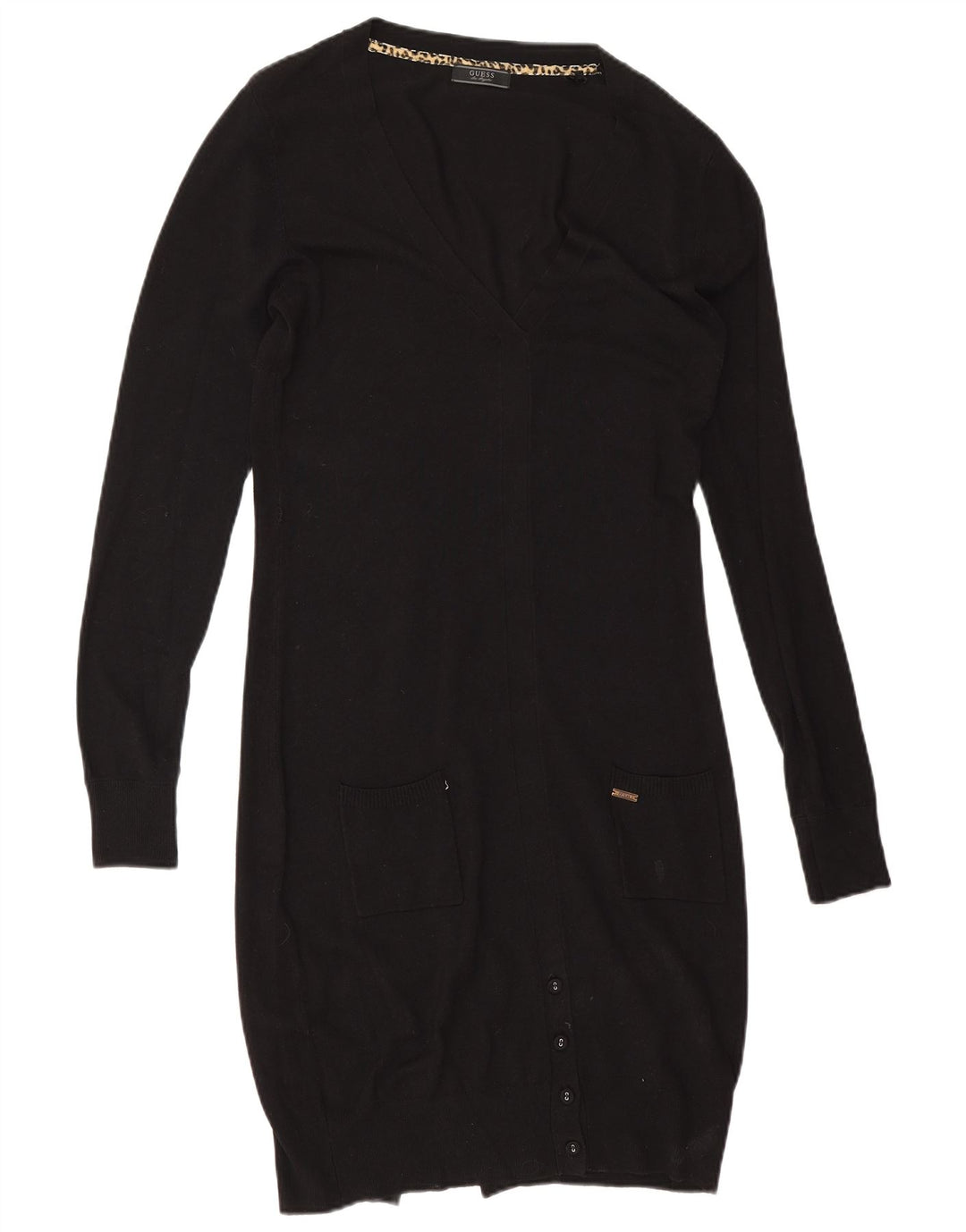 Guess Damen Pulloverkleid UK 14 Mittelschwarze Viskose