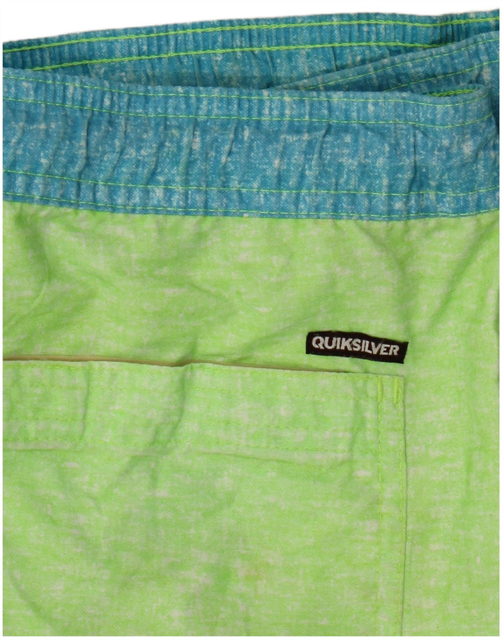 Quiksilver Herren-Badeshorts, Größe L, Grün, Farbblock