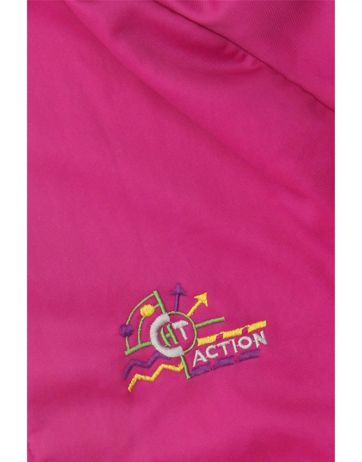 Vintage Herren Grafik-Trainingsanzug-Oberteil, Jacke, klein, rosa, geometrisch