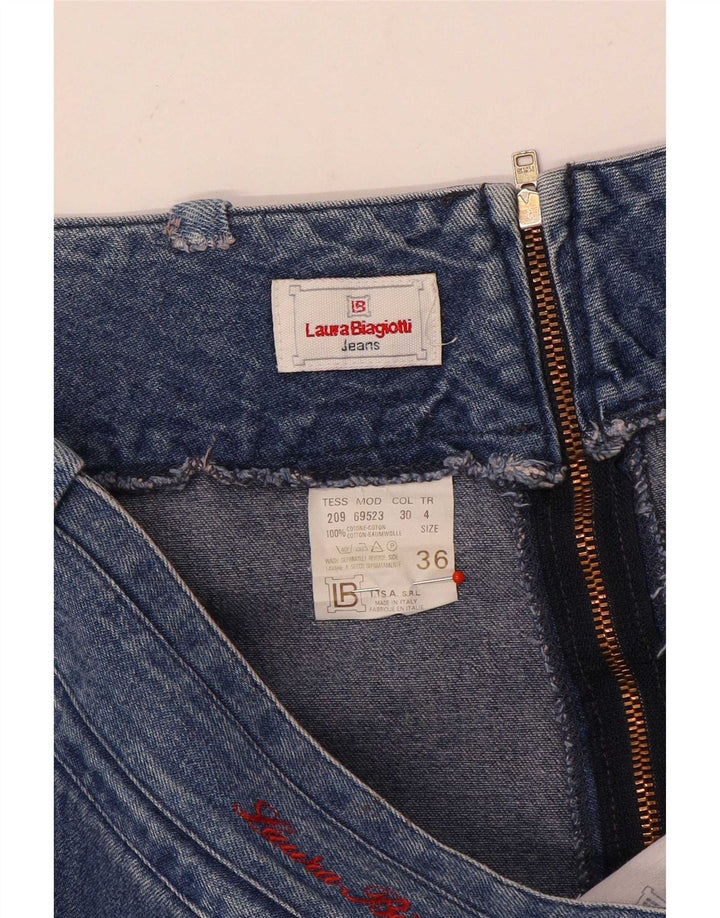Laura Biagiotti Damen Jeansrock W36 Large Blau