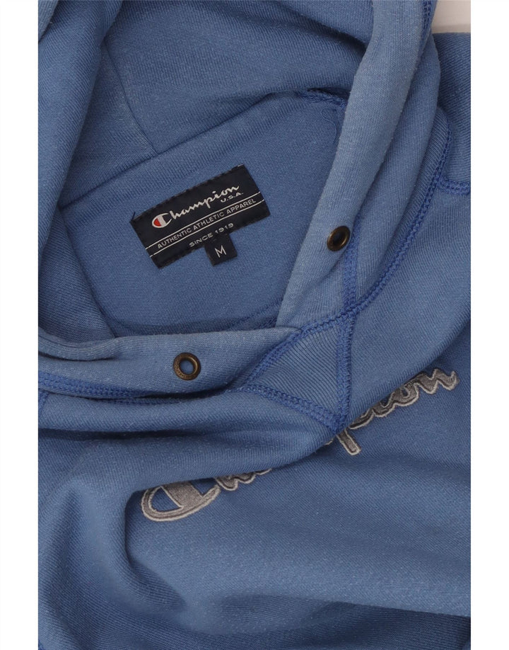CHAMPION Damen Graphic Hoodie Pullover UK 14 Mittelblau