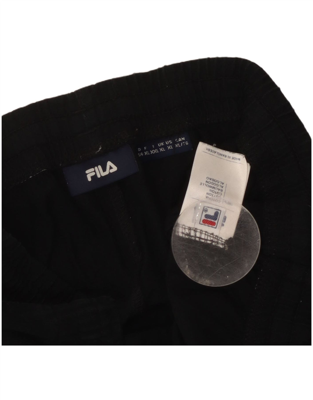 Fila Herren-Trainingshose XL, schwarze Baumwolle