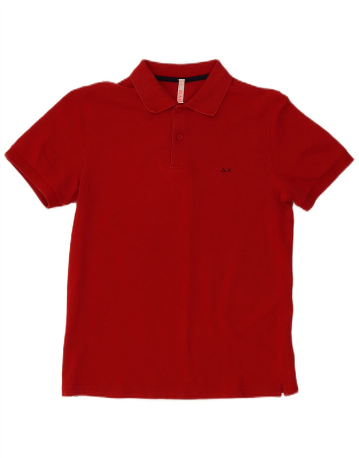 Sun68 Herren-Poloshirt, klein, rote Baumwolle