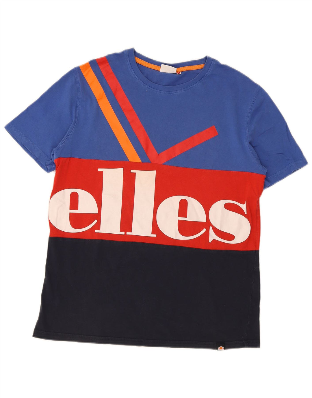 Ellesse Herren-T-Shirt mit Grafik, Größe S, mehrfarbig, Colourblock-Baumwolle