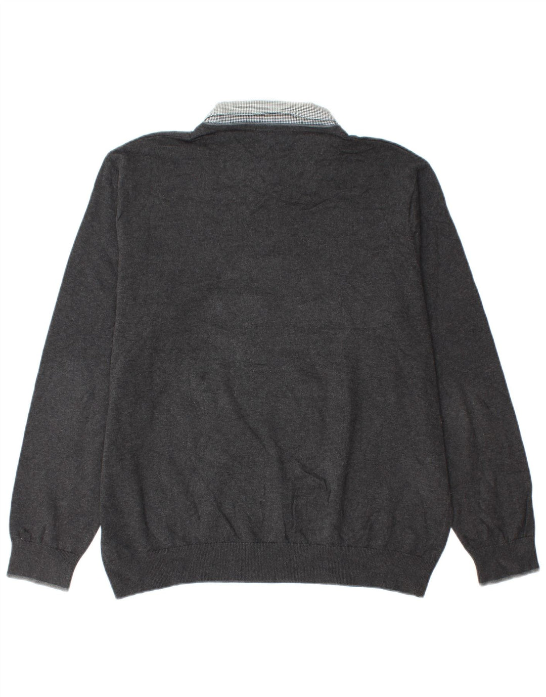 Marks & Spencer Herren-Pullover mit V-Ausschnitt, XL, graue Baumwolle