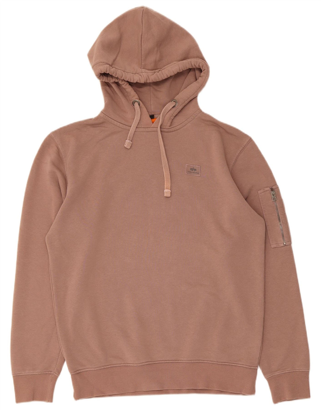 Alpha Industries Herren-Kapuzenpullover aus Baumwolle in Mittelrosa