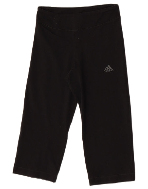 Adidas Damen Climalite Capri Trainingshose UK 10 Small Schwarz