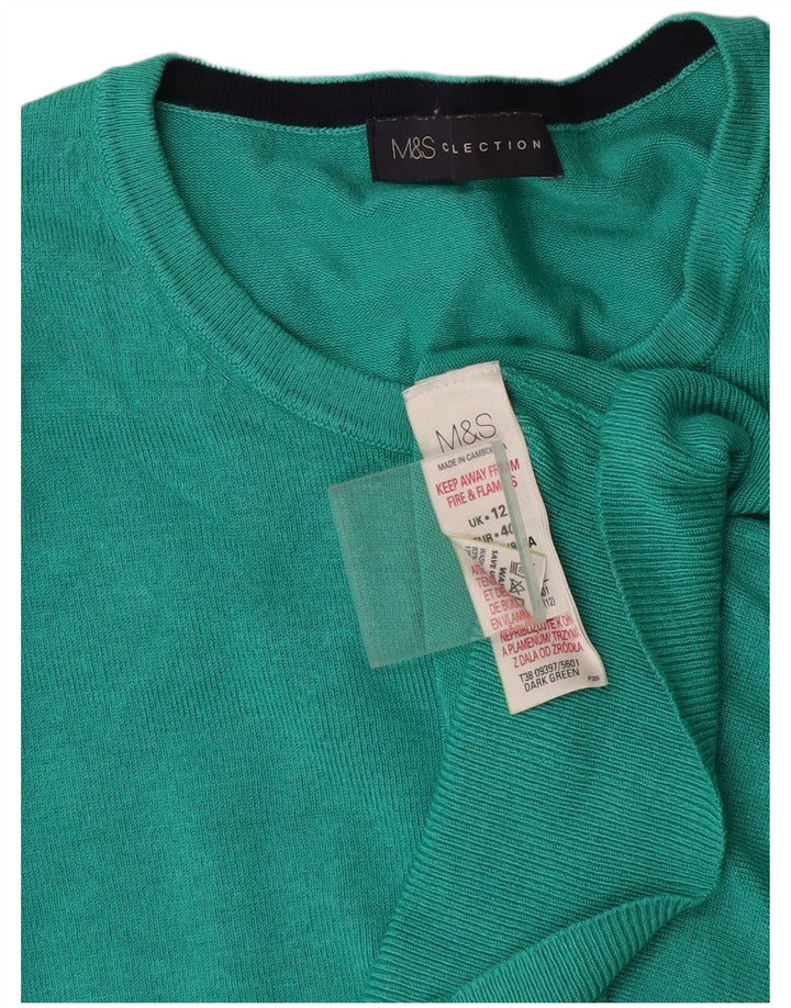 Marks & Spencer Damen-Cardigan-Pullover UK 12 Medium Türkis Viskose