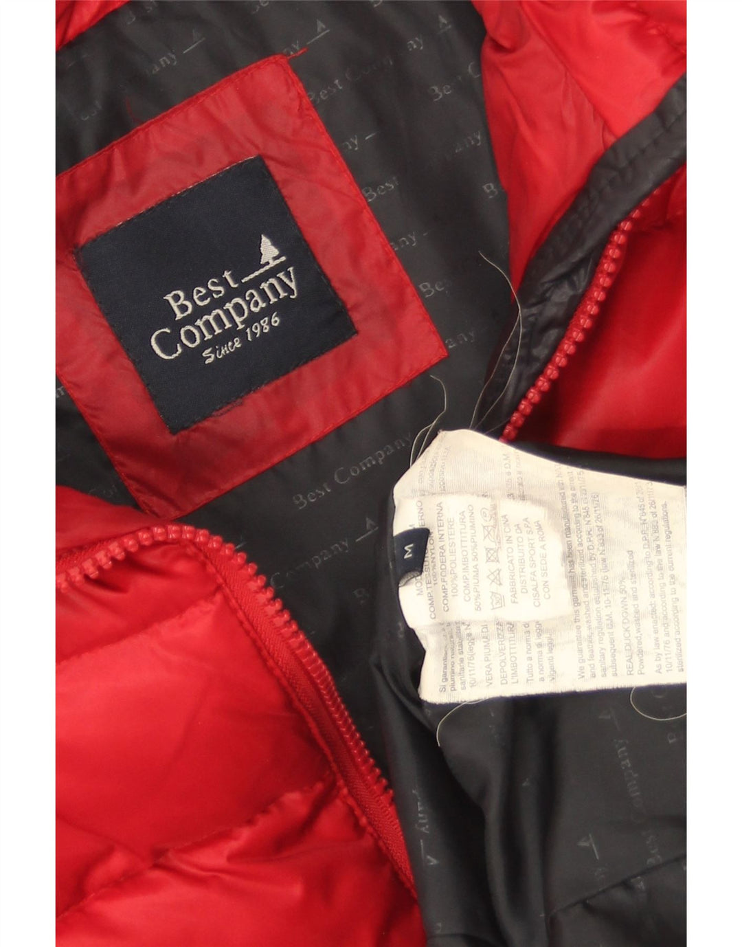 Best Company Wattierte Damenjacke mit Kapuze, UK 14, mittelrotes Nylon