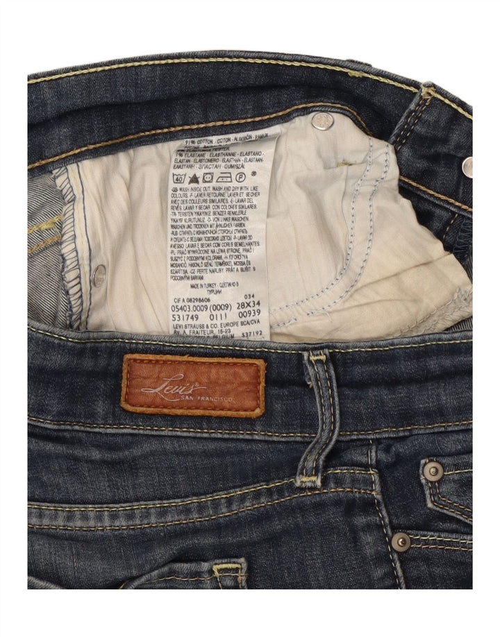 Levi's Damen Skinny Jeans W28 L34 Marineblaue Baumwolle