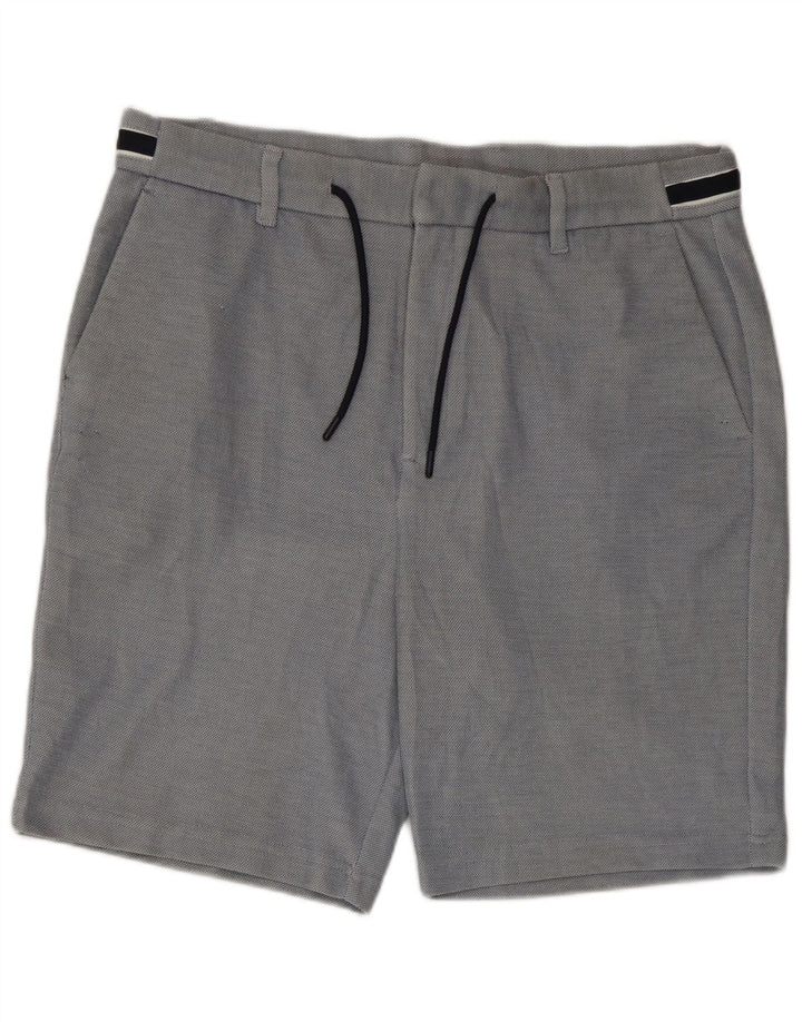 Zara Herren Chino Shorts XL W38 Blau Polyester
