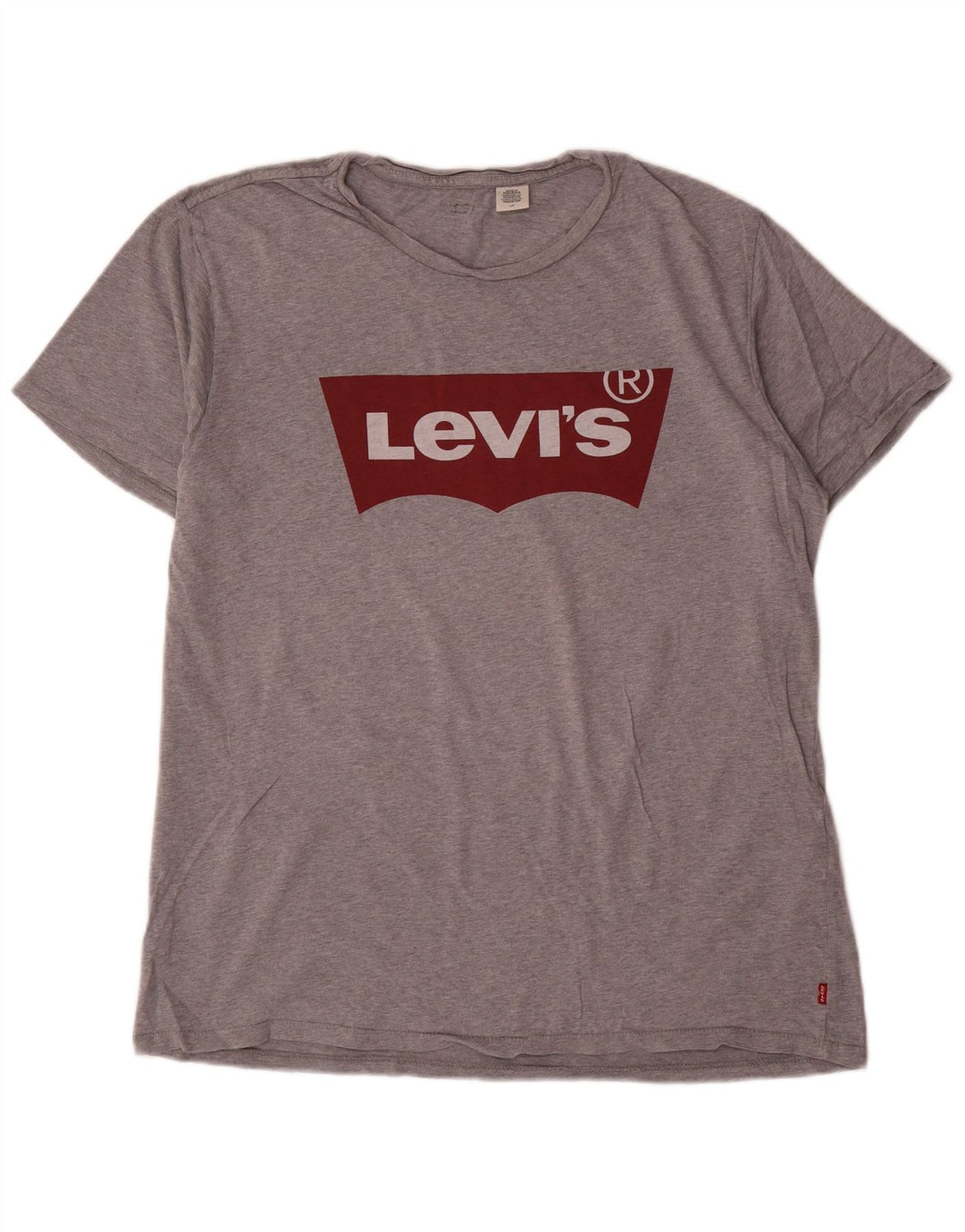 Levi's Herren-T-Shirt mit Grafik, Größe L, aus grauer Baumwolle