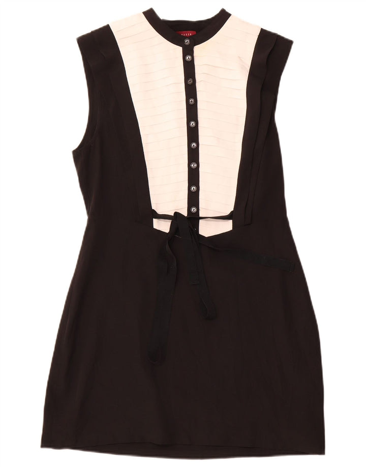 Ärmelloses A-Linien-Kleid für Damen von TED BAKER, Größe 2, S, Schwarz, Farbblock