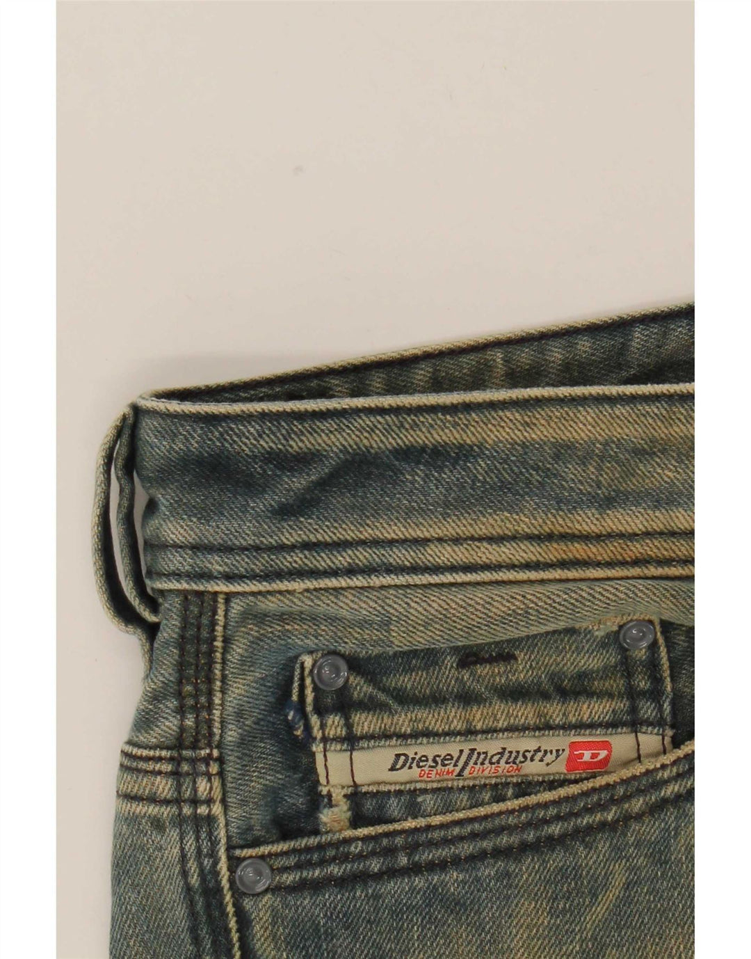 Diesel Herren Thanaz Cropped Jeans W32 L24 Blaue Baumwolle