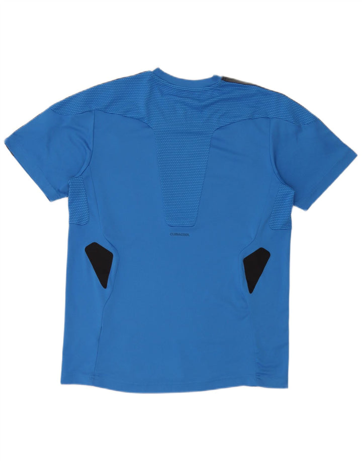 Adidas Herren Climacool T-Shirt Top Mittelblaues Colourblock-Polyester