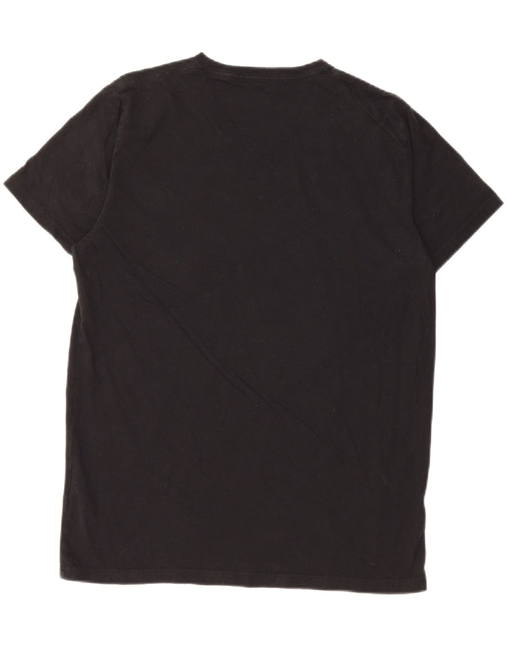 Hollister Herren-T-Shirt-Oberteil aus mittelschwarzer Baumwolle